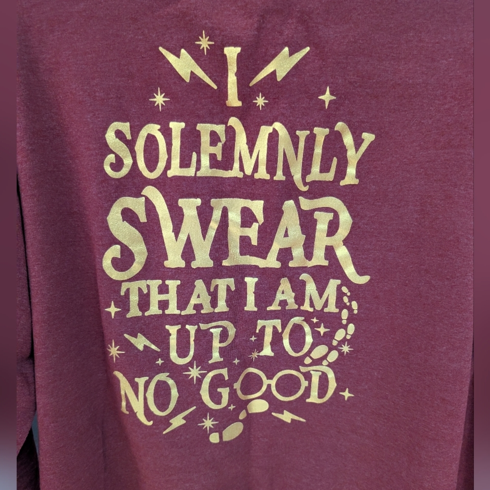 Harry Potter Pullover Sweatshirt, Maroon, Large - Picture 6 of 6